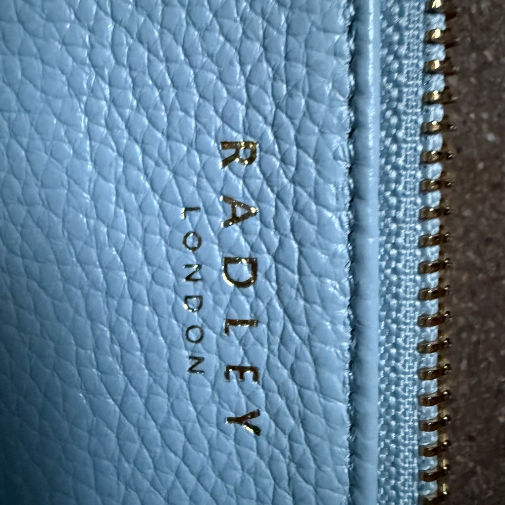 RADLEY LONDON Light Blue Wristlet Clutch NEW NWOT